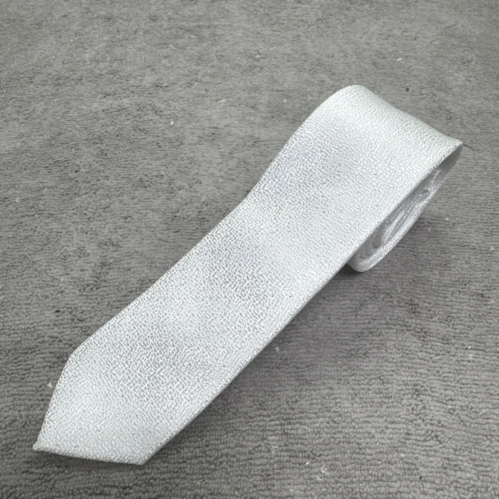 Imani Uomo White Sparkly Men's Tie Prom Night‎ Out Bachelor Party Dance Gala